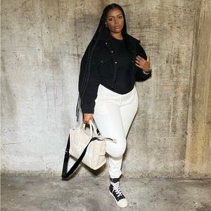 Heavyweight sweatpants joggers cream drawstring